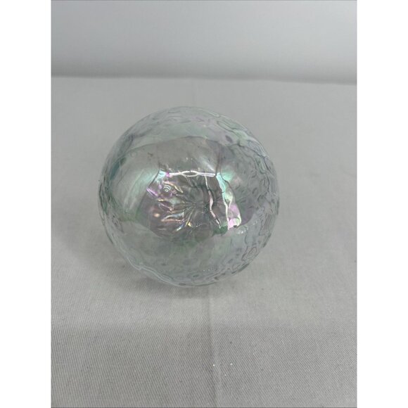 Hand Blown Studio Art Glass Christmas Ornament Iridescent Suncatcher 3.25" - Picture 6 of 6
